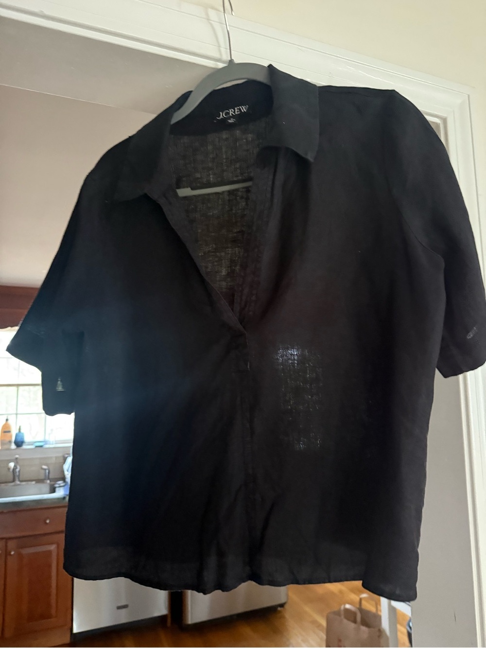 J. Crew women’s Black Short-Sleeve shirt